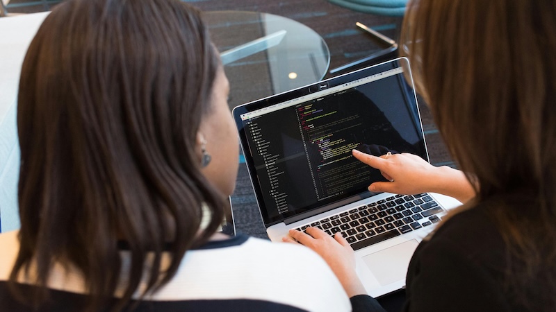 Engineer doing deep work at laptop